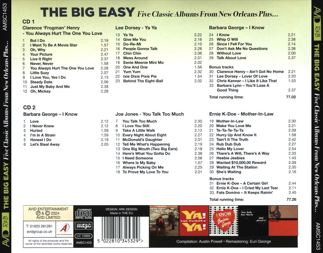 Five Classic Albums from New O cover art