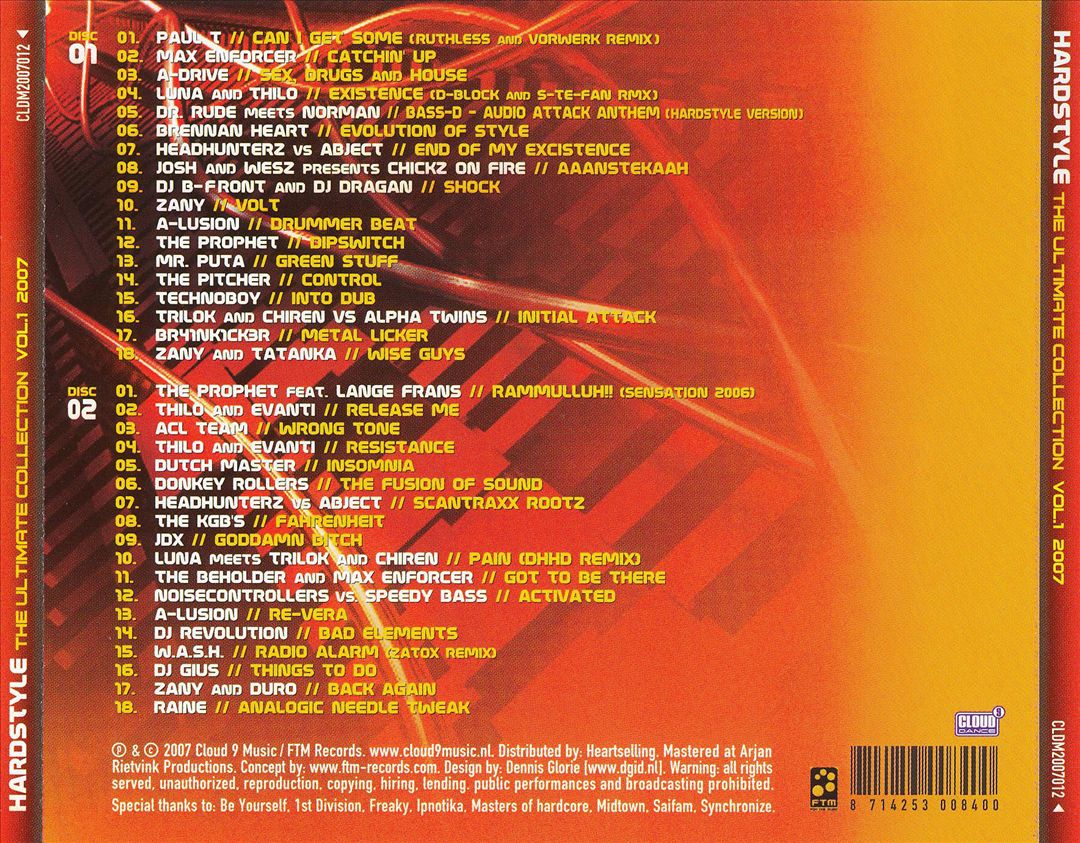 Hardstyle - The Ultimate Collection, Vol. 1: 2007 cover art