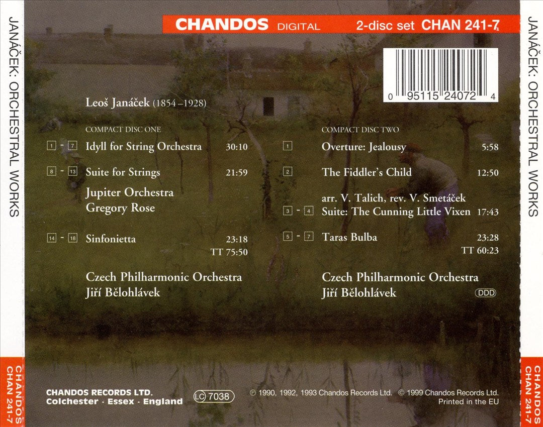 Leos Janácek: Idyll; Suite; Sinfonietta; Jealousy Overture; The Fiddler's Child; The Cunning Little Vixen Suite cover art