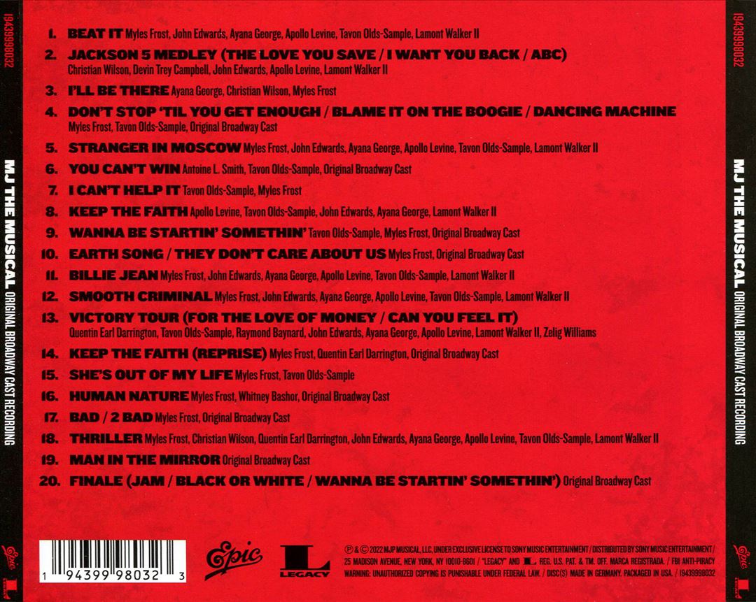 MJ the Musical cover art