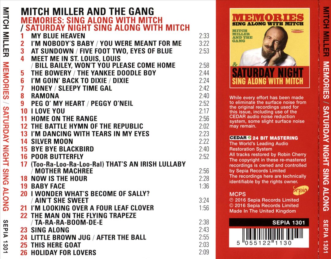 Memories: Sing Along With Mitch/Saturday Night Sing Along With Mitch cover art