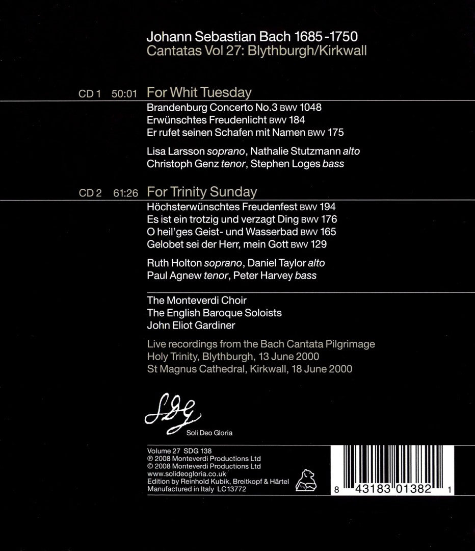 Bach Cantatas, Vol. 27: Blythburgh/Kirkwall cover art