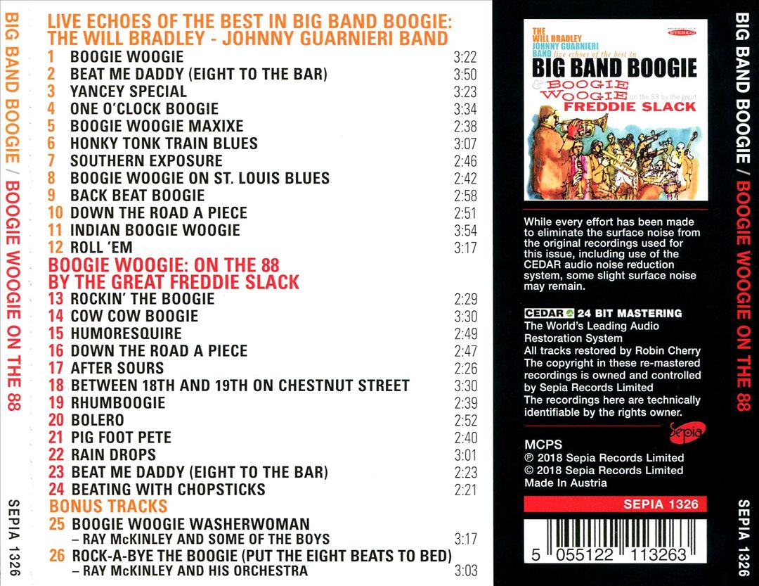Live Echoes of the Best in Big Band Boogie/Boogie Woogie: On the 88 cover art