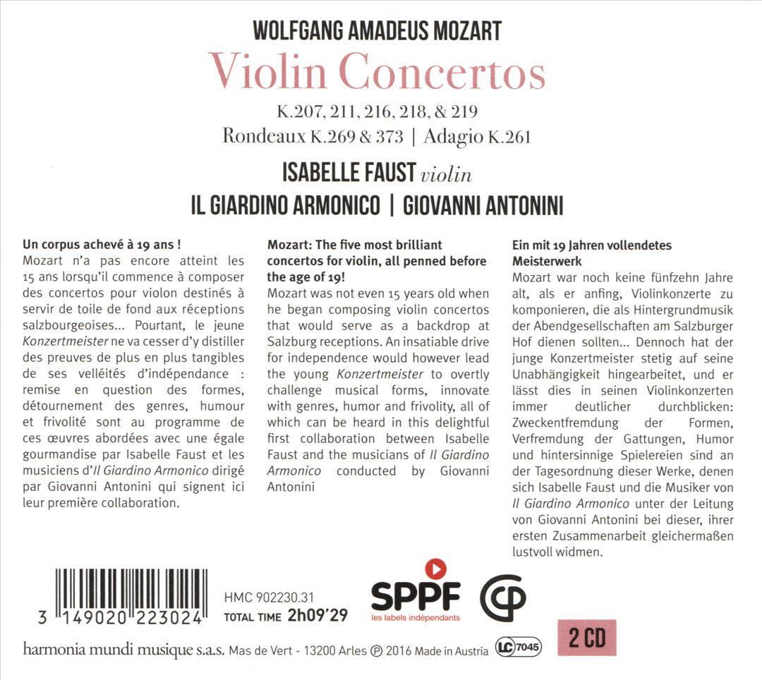 Mozart: Violin Concertos cover art