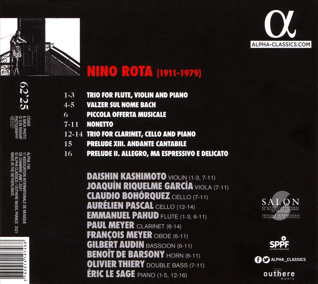 Nino Rota: Chamber Music [Alpha] cover art
