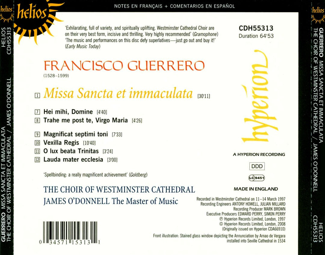 Francisco Guerrero: Missa Sancta et immaculata cover art