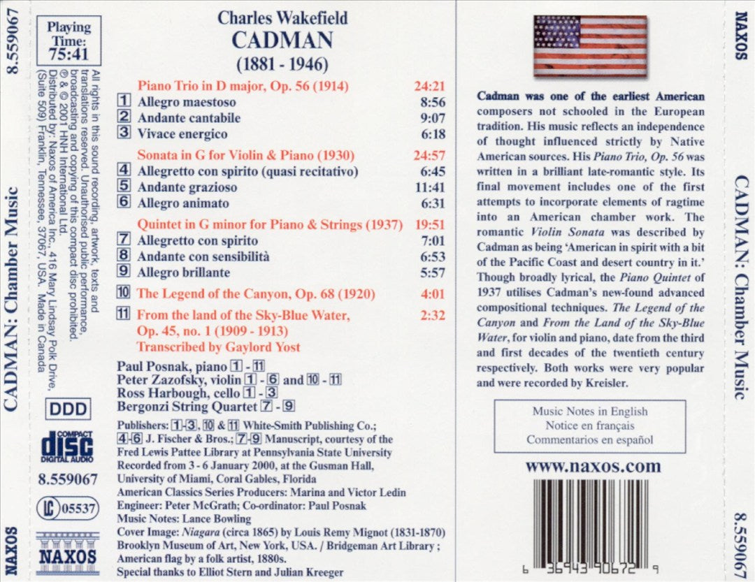 Cadman: Chamber Music cover art