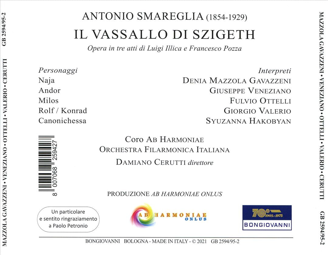 Antonio Smareglia: Il Vassallo di Szigeth cover art
