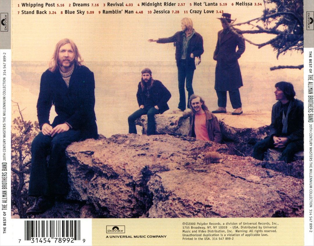 20th Century Masters - The Millennium Collection: The Best of the Allman Brothers Band cover art