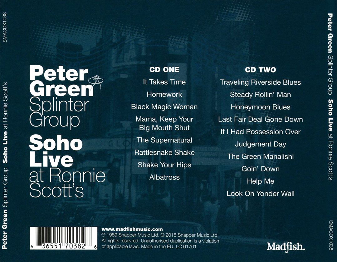Soho: Live at Ronnie Scott's cover art