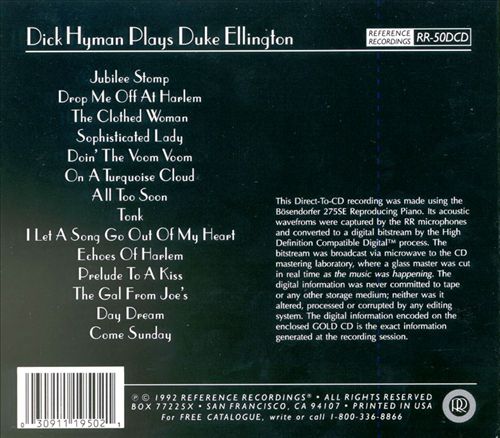 Dick Hyman Plays Duke Ellington cover art