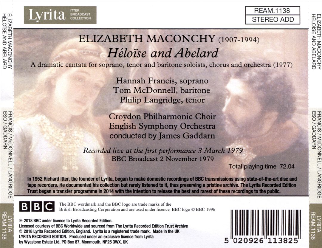 Elizabeth Maconchy: Héloïse and Abelard cover art