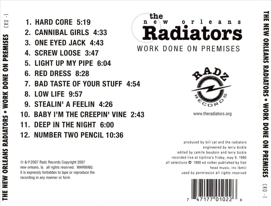 Work Done on Premises cover art