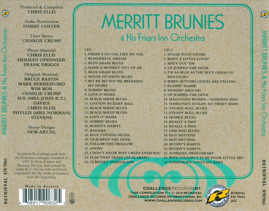 Merritt Brunies & His Friars Inn Orchestra cover art