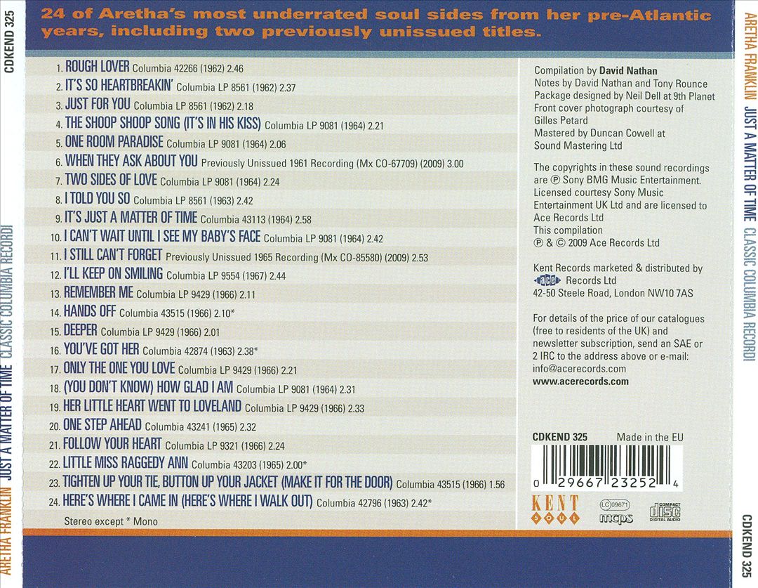 Just a Matter of Time: Classic Columbia Recordings 1961-1965 cover art
