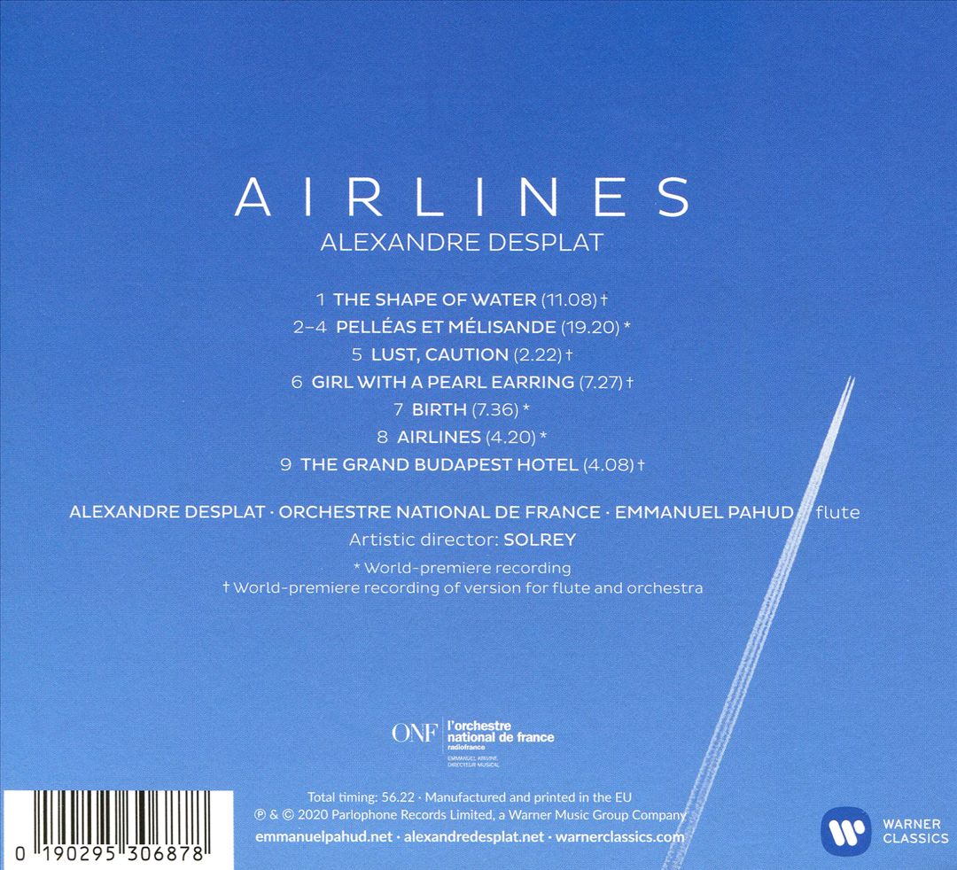 Alexandre Desplat: Airlines cover art