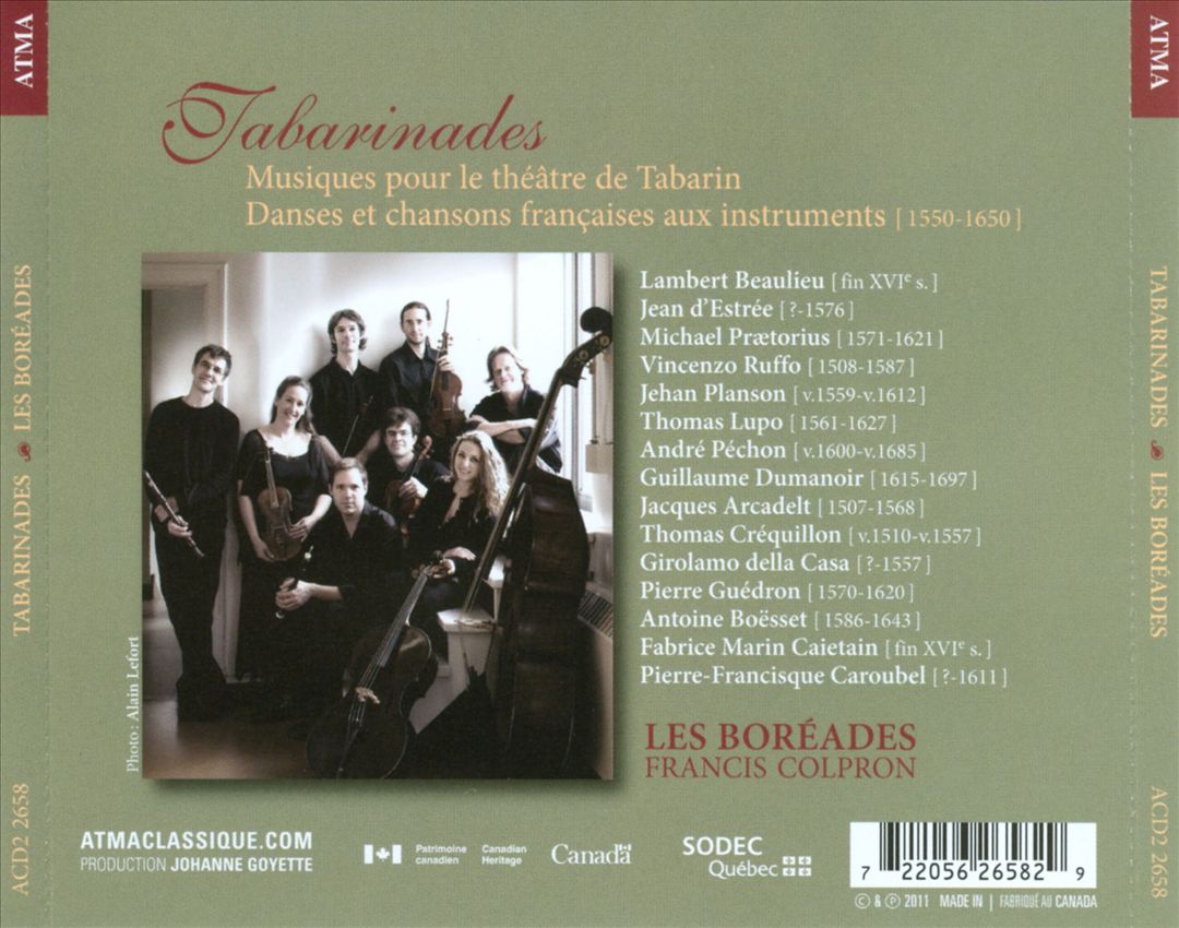 Tabarinades: Musiques pour le Théâtre de Tabarin cover art