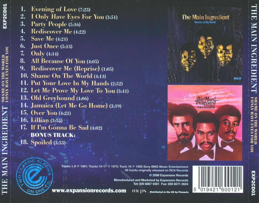 Shame on the World/I Only Have Eyes for You cover art