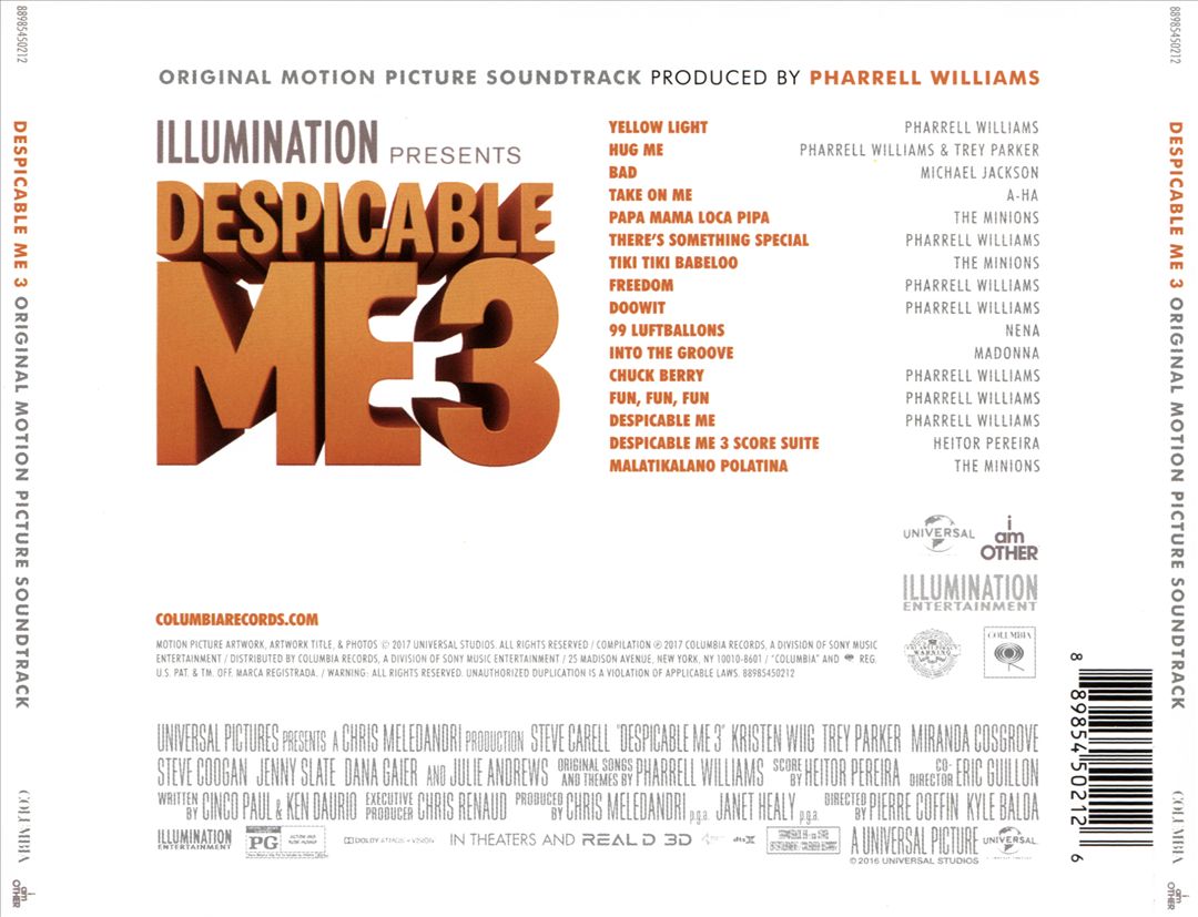 Despicable Me 3 [Original Motion Picture Soundtrack] cover art