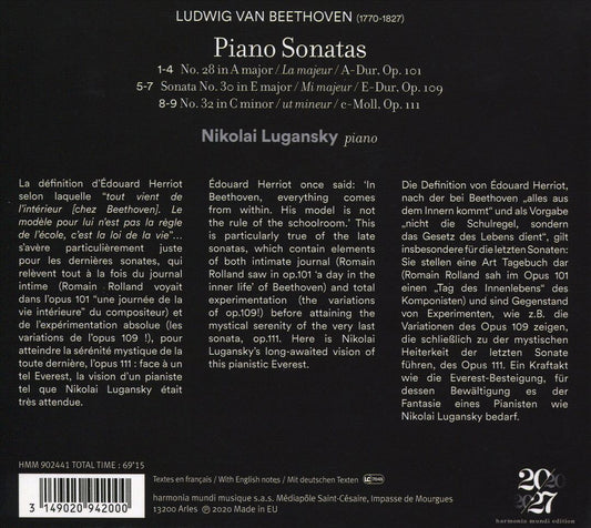 Beethoven: Late Piano Sonatas, Opp. 101, 109 & 111 cover art