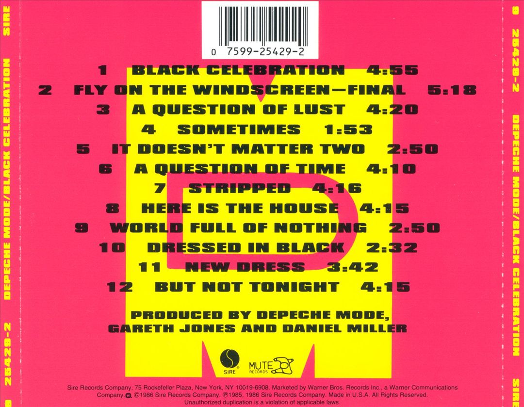 Black Celebration cover art