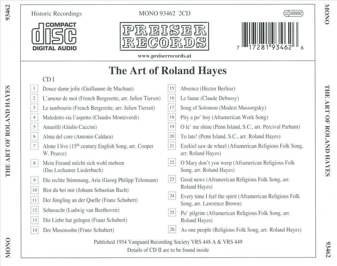 Art of Roland Hayes cover art