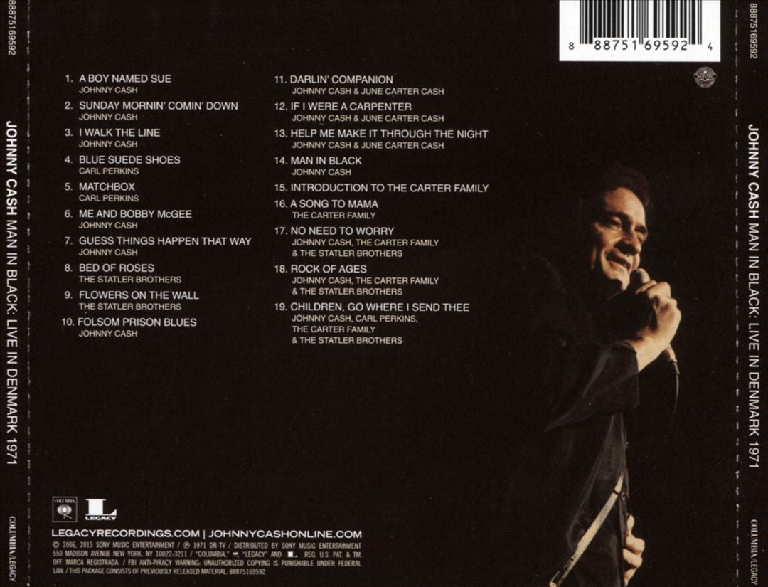 Man in Black: Live in Denmark 1971 cover art