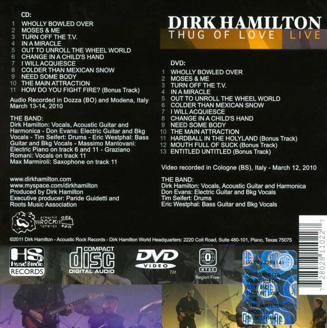 Thug of Love: Live cover art