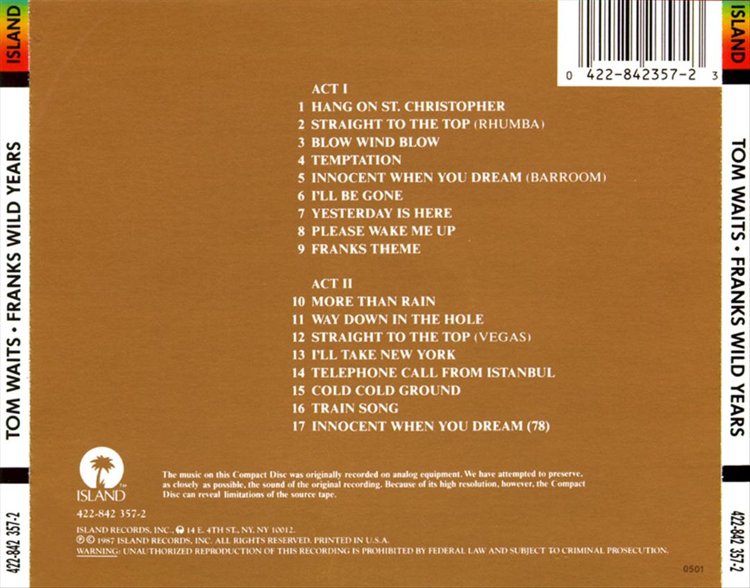 Franks Wild Years cover art