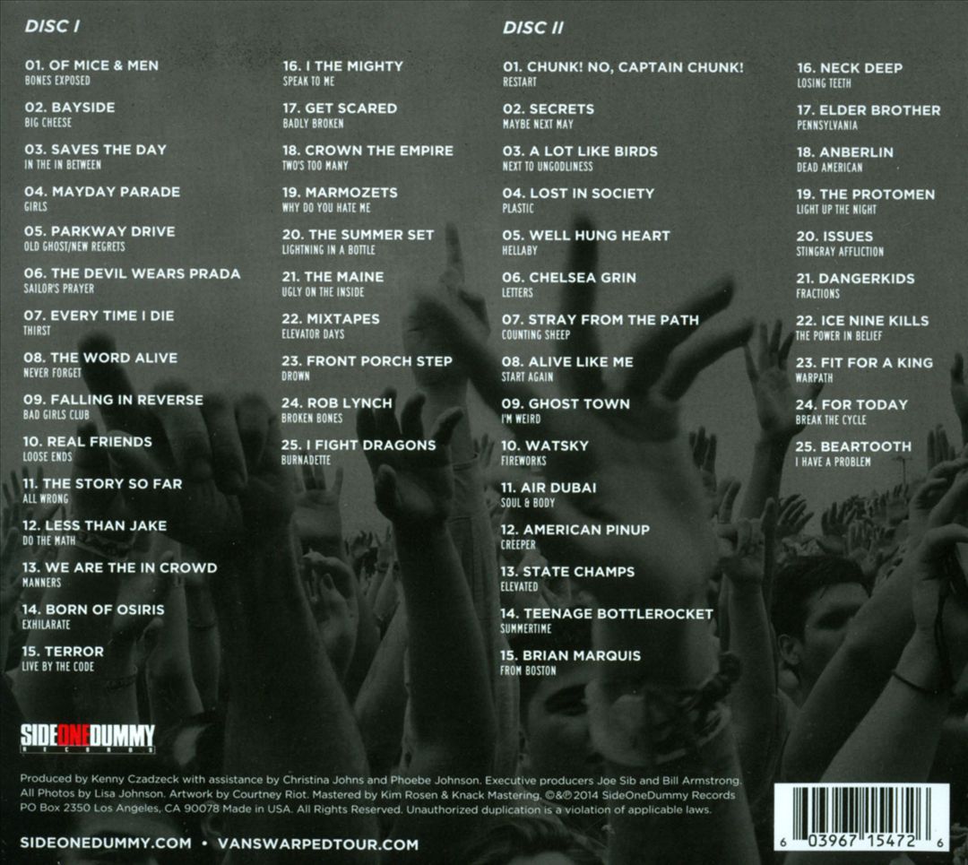 Vans Warped Tour 2014 Compilation cover art