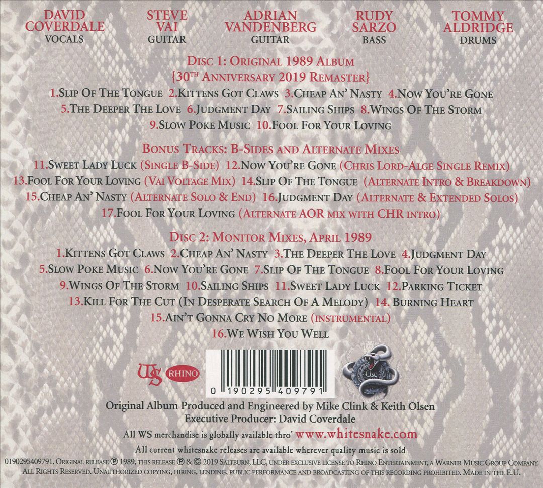 Slip of the Tongue [30th Anniversary Edition] cover art
