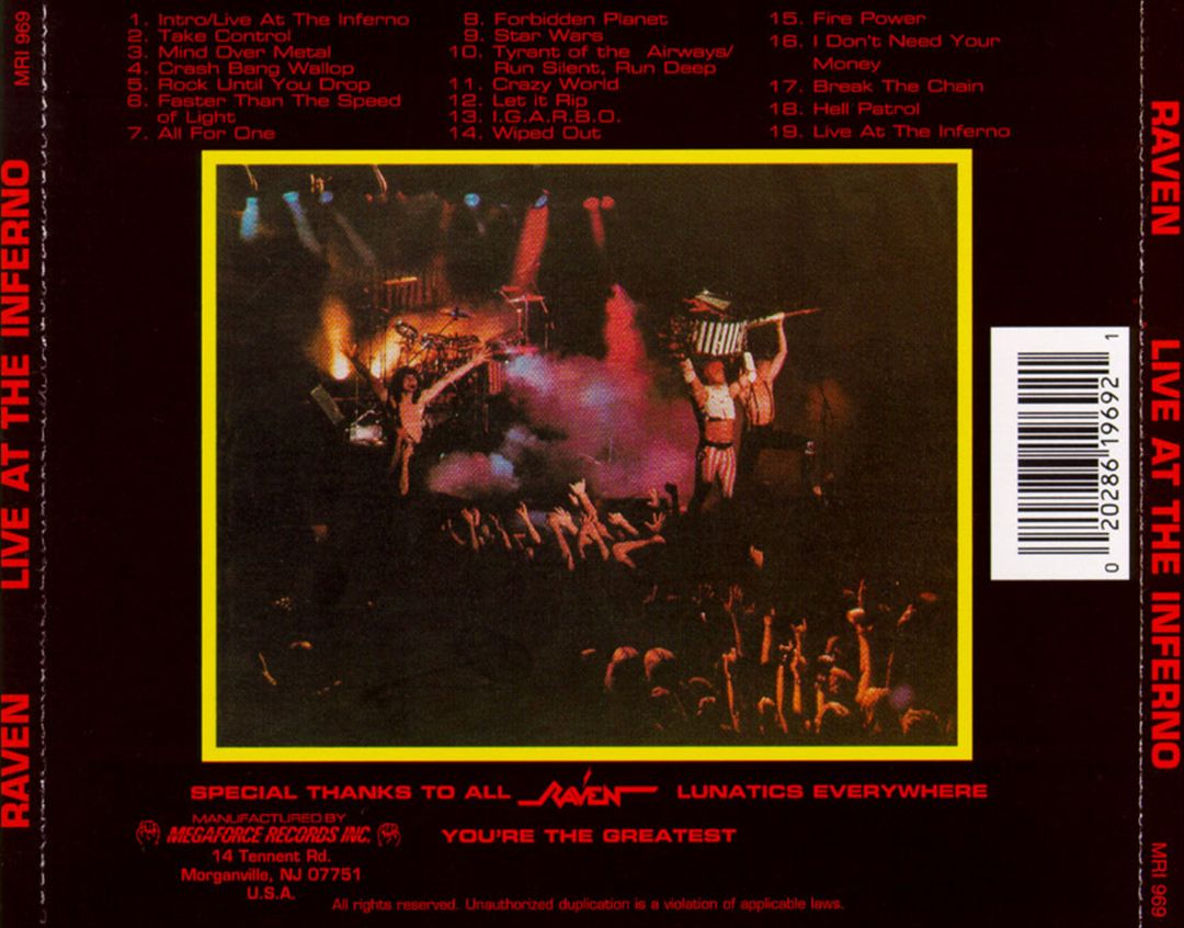 Live at the Inferno cover art