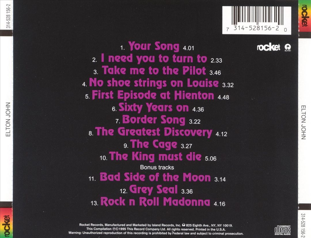 Elton John [Bonus Tracks] cover art