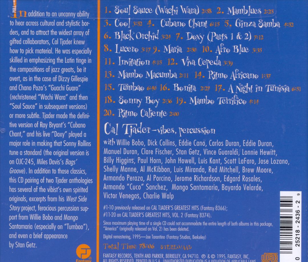 Cal Tjader's Greatest Hits [1995] cover art
