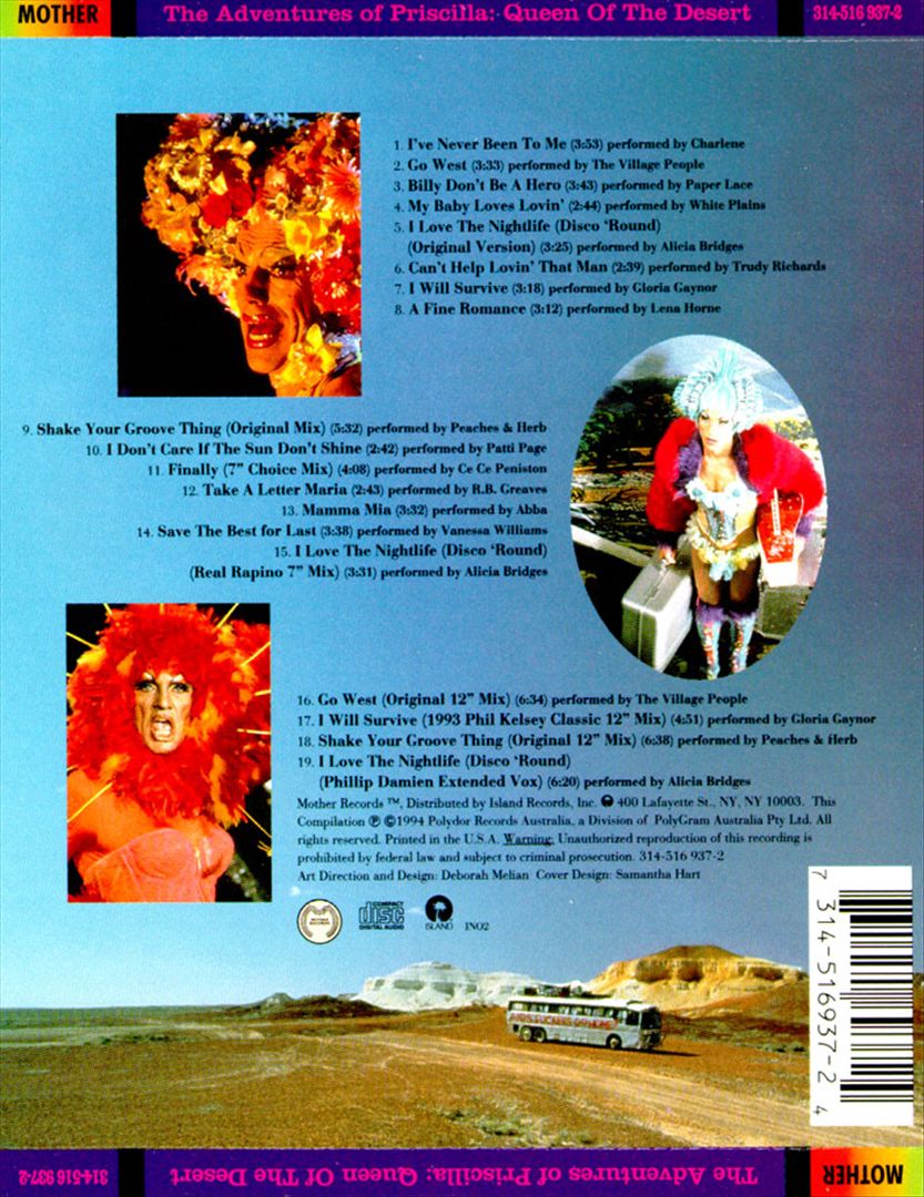 Adventures of Priscilla, Queen of the Desert [Original Motion Picture Soundtrack] cover art