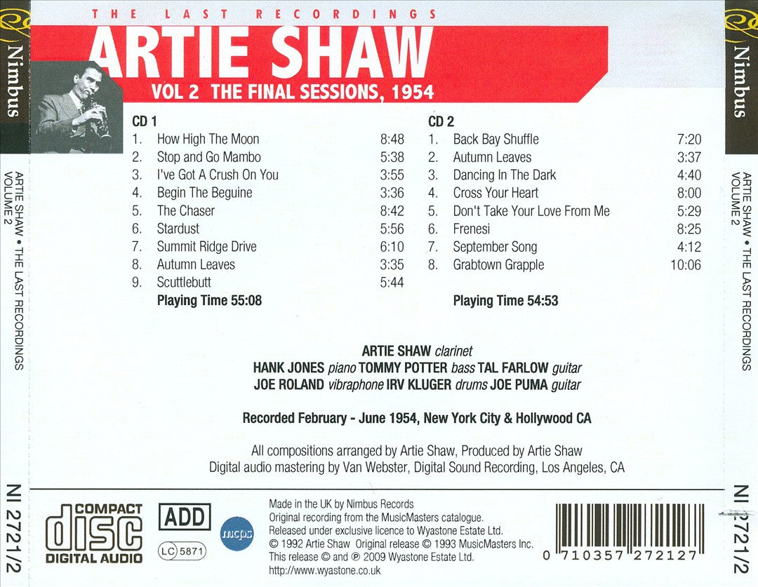 Last Recordings, Vol. 2: Final Sessions 1954 cover art