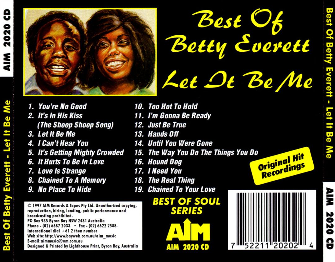 Best of Betty Everett: Let It Be Me cover art