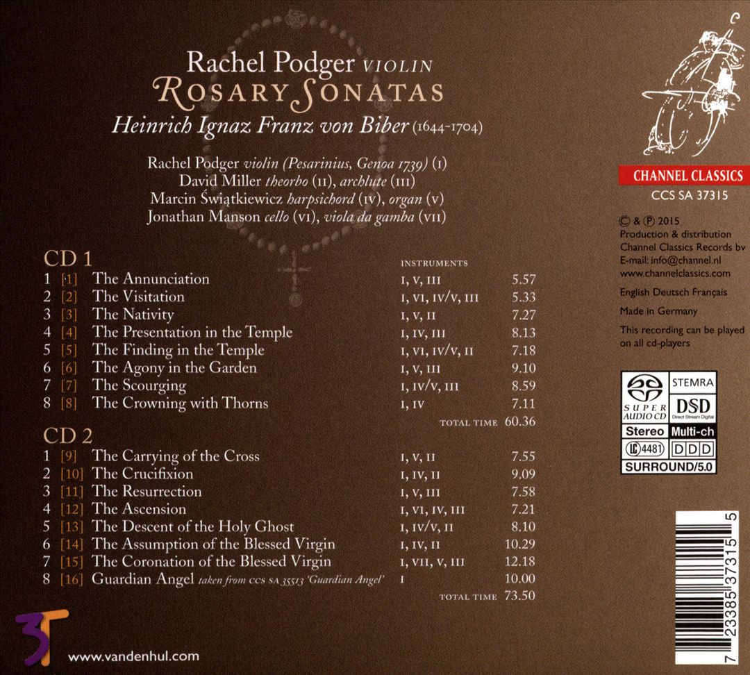 Heinrich Ignaz Franz von Biber: Rosary Sonatas cover art