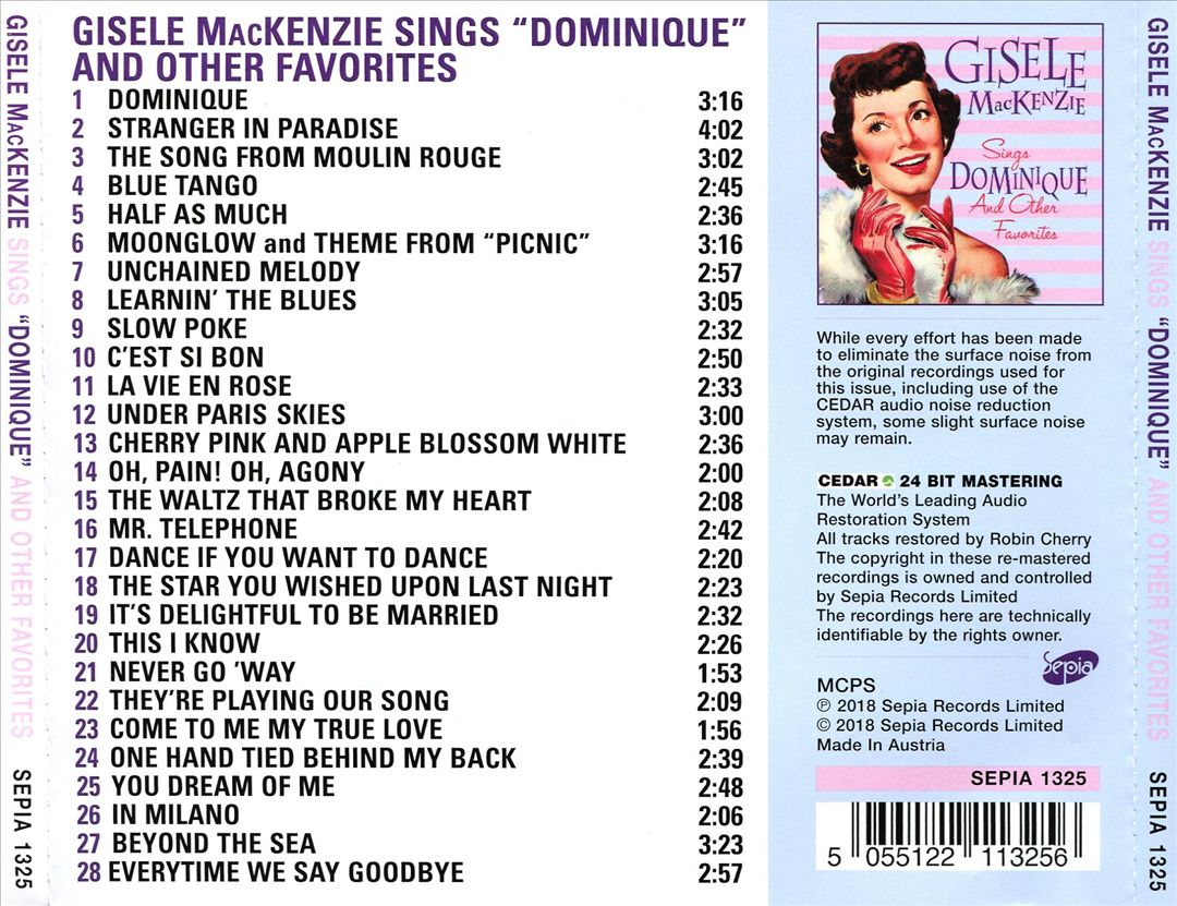 Sings Dominique and Other Favorites cover art