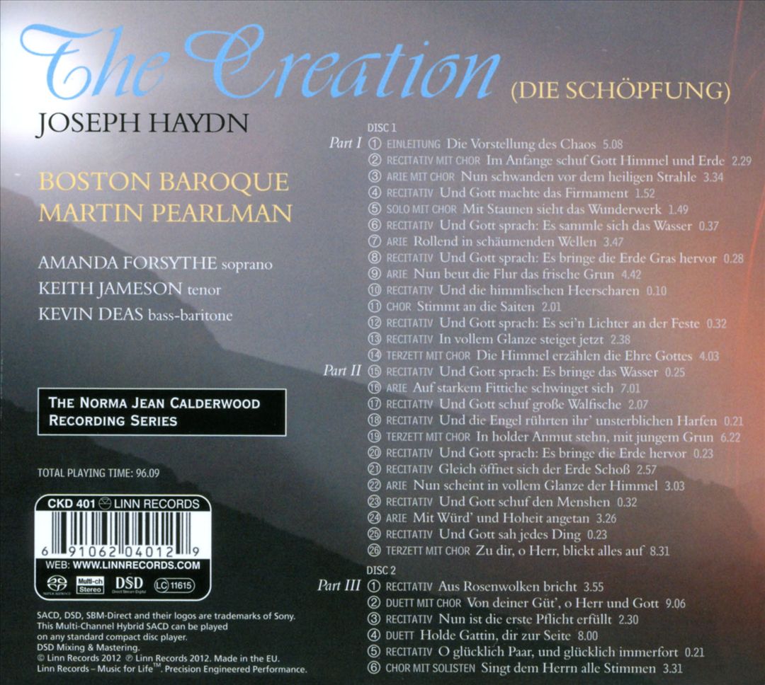 Haydn: The Creation (Die Schöpfung) cover art