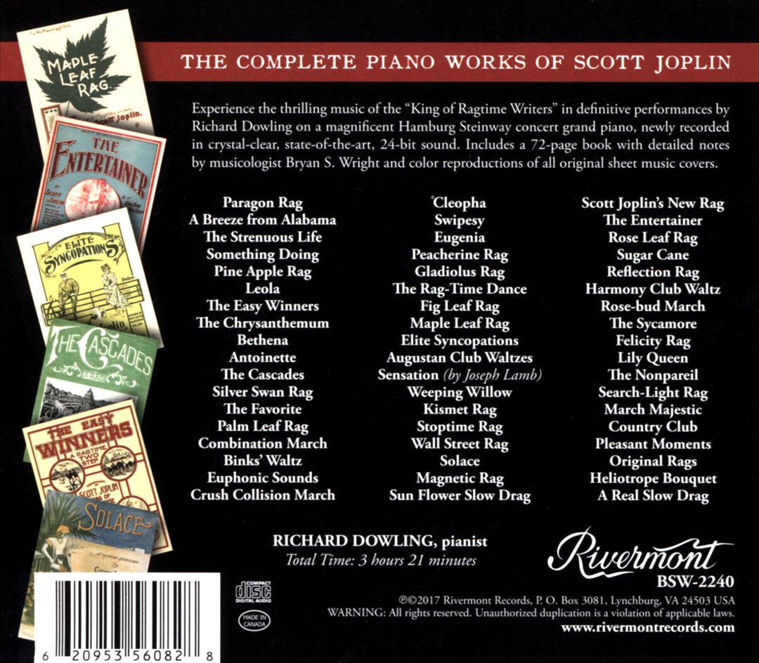 Complete Piano Works of Scott Joplin cover art