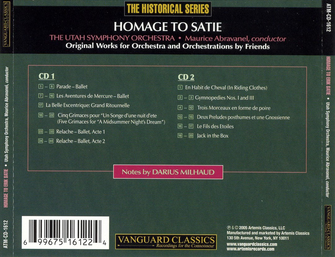 Homage to Satie cover art