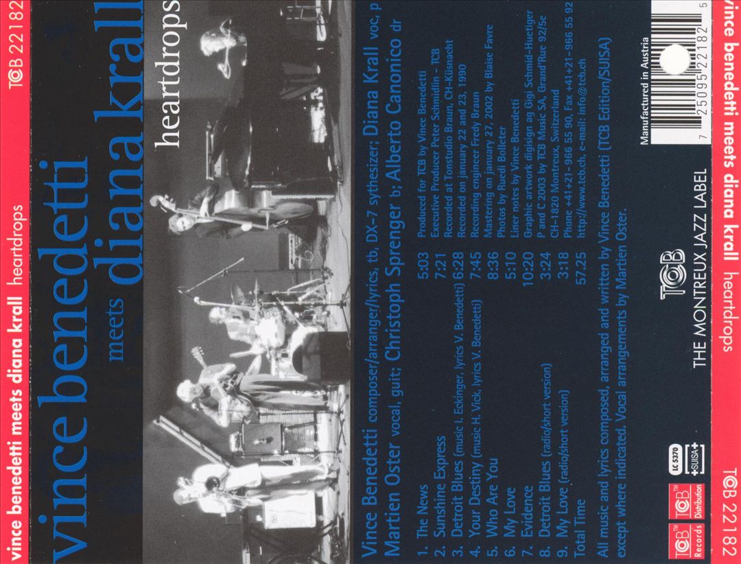 Heartdrops: Vince Benedetti Meets Diana Krall cover art