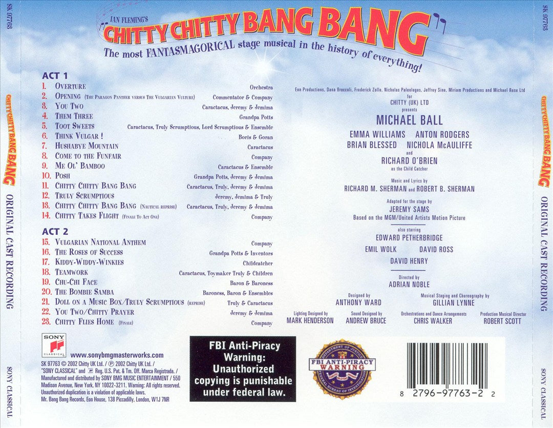 Chitty Chitty Bang Bang [Original Cast Recording] cover art