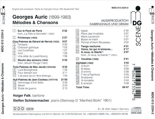 Georges Auric: Melodies & Chansons cover art