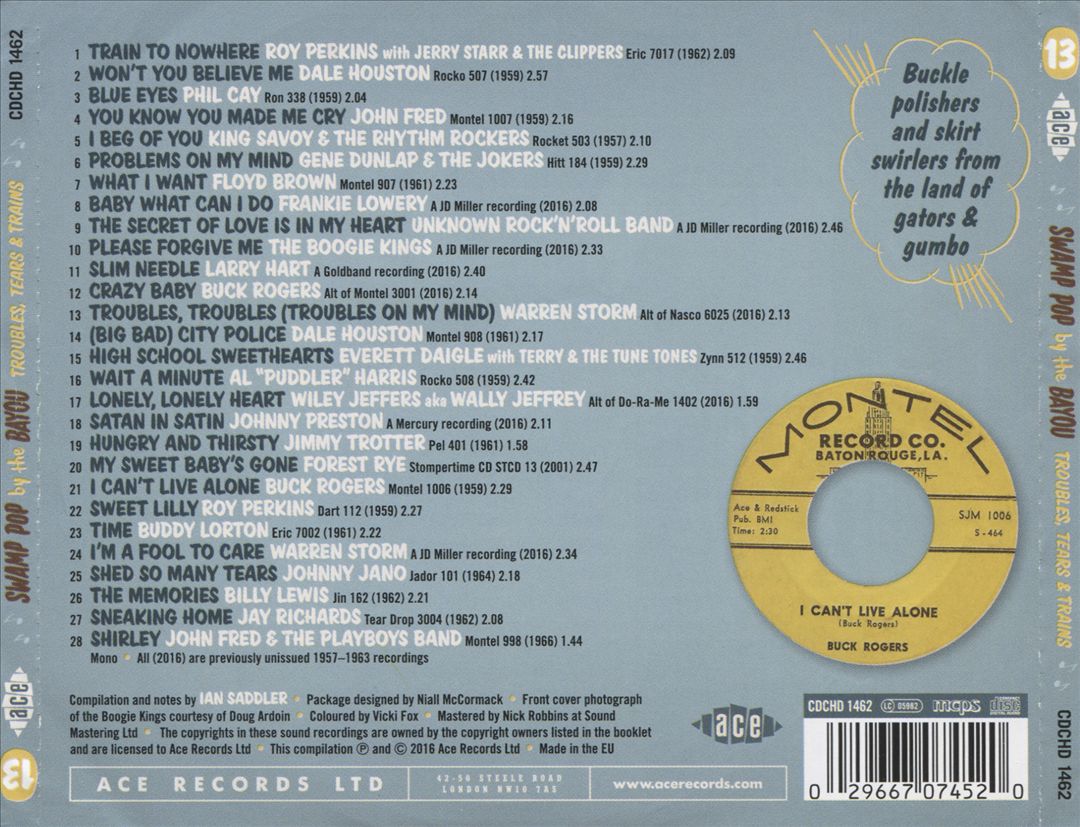 Swamp Pop by the Bayou: Troubles, Tears & Trains cover art
