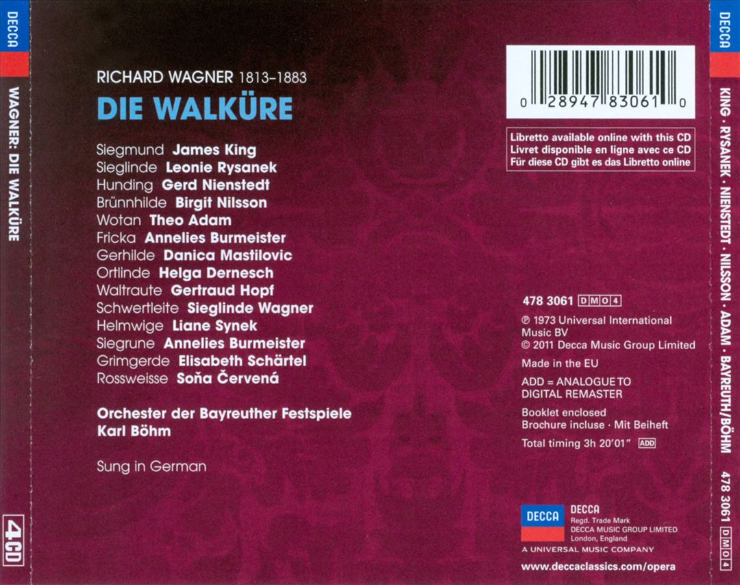 Wagner: Die Walküre cover art