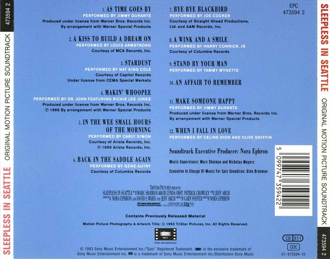 Sleepless in Seattle [Original Motion Picture Soundtrack] cover art