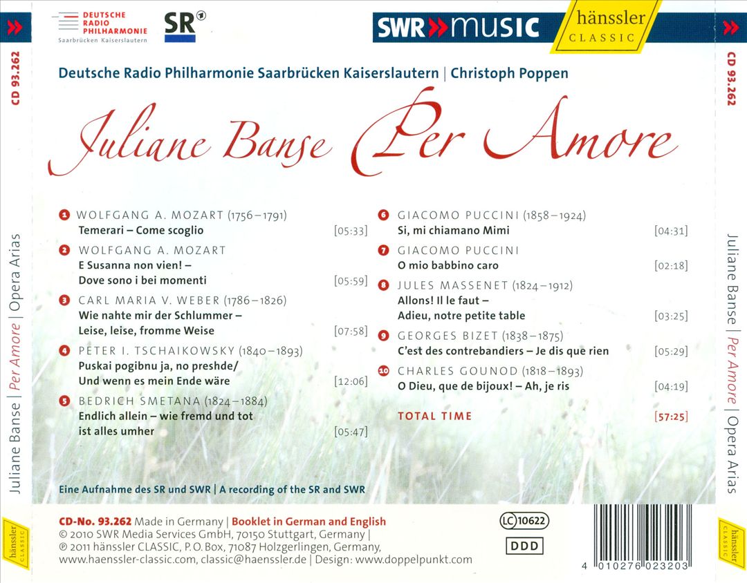 Per Amore: Opera Arias cover art