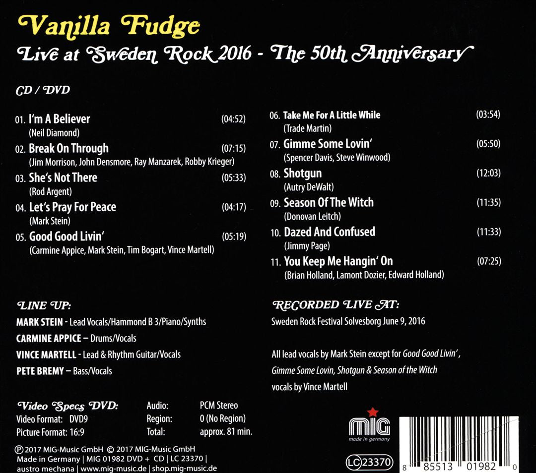 Live at Sweden Rock 2016 cover art